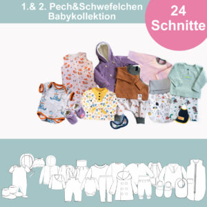 Set 1 + Set 2 “Pech&Schwefelchen” Komplettset + Schnittbogen per Post