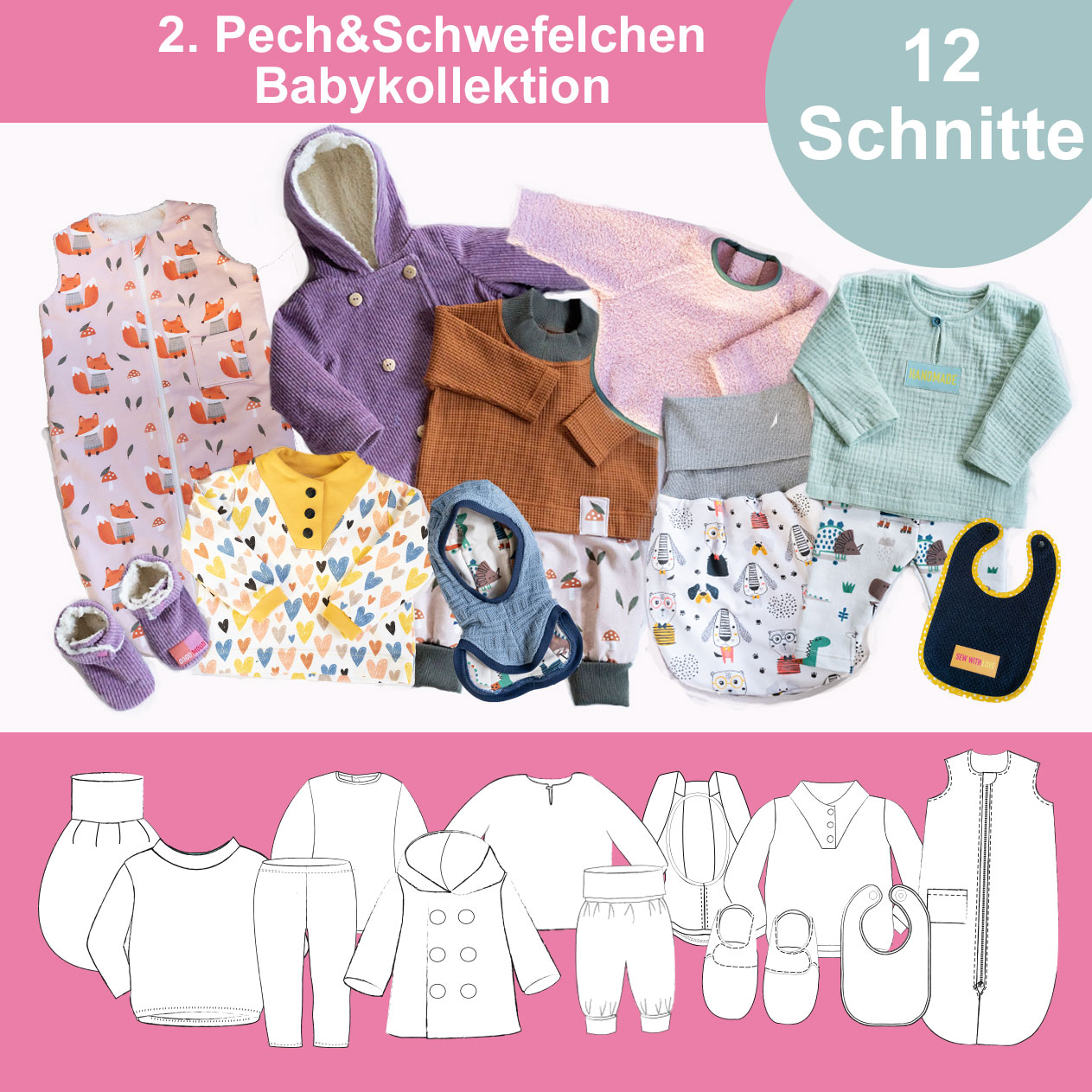 Set 2 “Pech&Schwefelchen ” +  Schnittbogen per Post