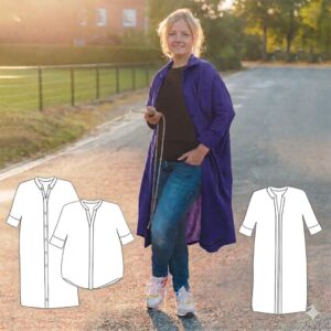 Schnittmuster Oversizebluse "Westerland" Damen als E-Book oder Papierschnitt