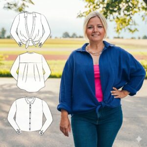 Schnittmuster Bluse "Ahrenshoop" Damen als E-Book oder Papierschnitt