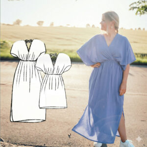 Schnittmuster Kaftankleid „Split“ Damen als E-Book oder Papierschnitt