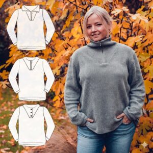 Schnittmuster Troyerpullover „Zürich“ Damen als E-Book oder Papierschnitt