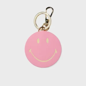 Anhänger "Smiley" - Rosa/Gold