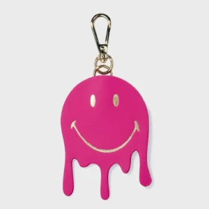 Anhänger "Drip Smiley" - Beere/Gold