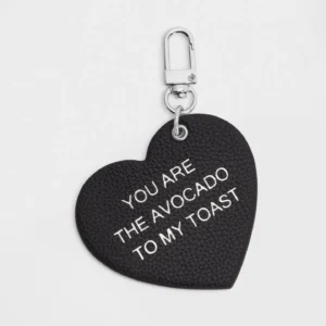 Herzanhänger "You are the avocado to my toast" - Silber/Schwarz