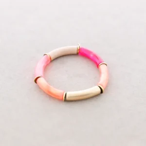 Perlenarmband Orange-Pink
