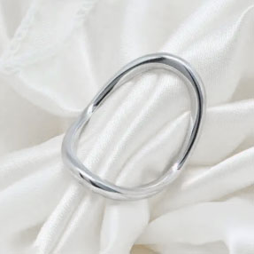 Statement Ring mit Oval Silber