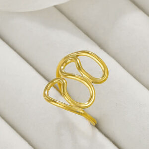 Statement Ring mit geschwungender Form Gold