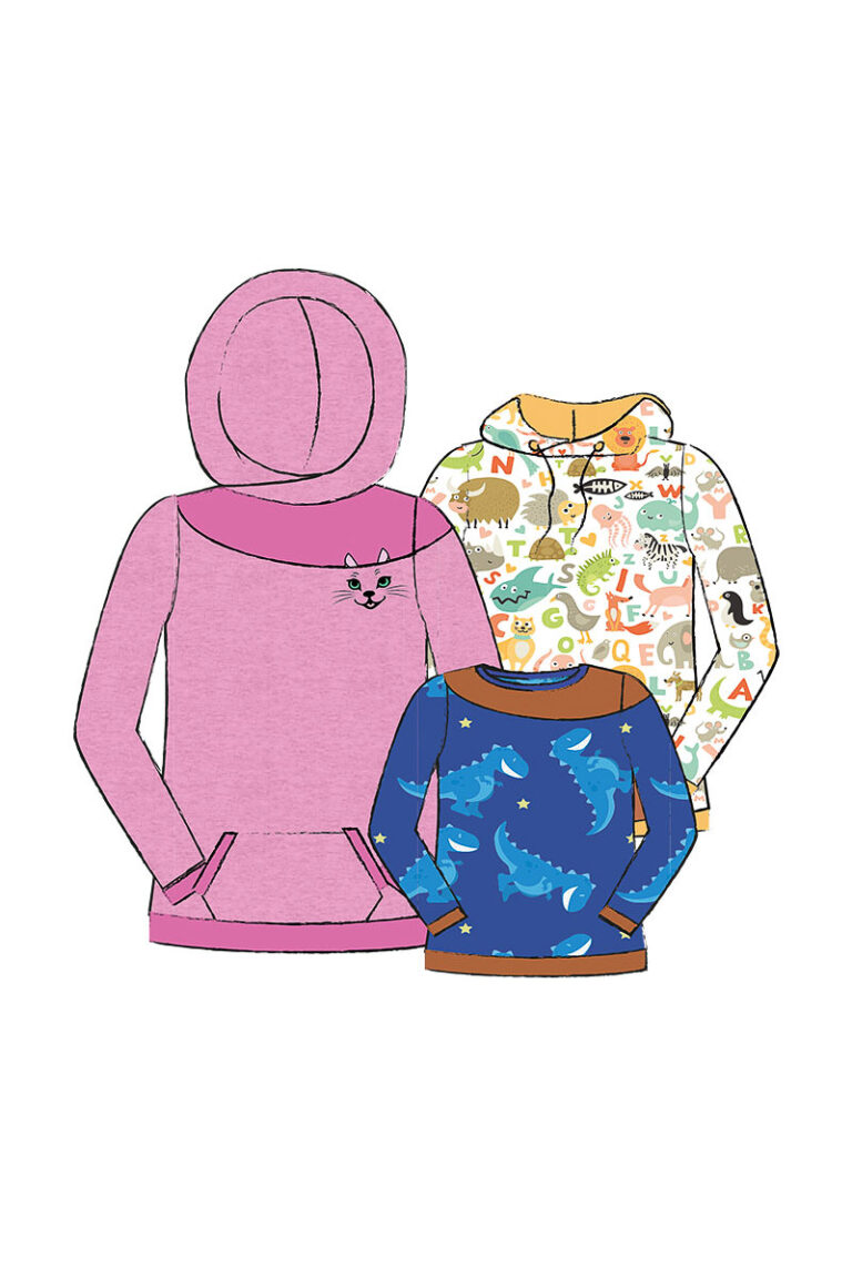 Schnittmuster Hoodie „Lima“ Kinder als E-Book oder Papierschnitt