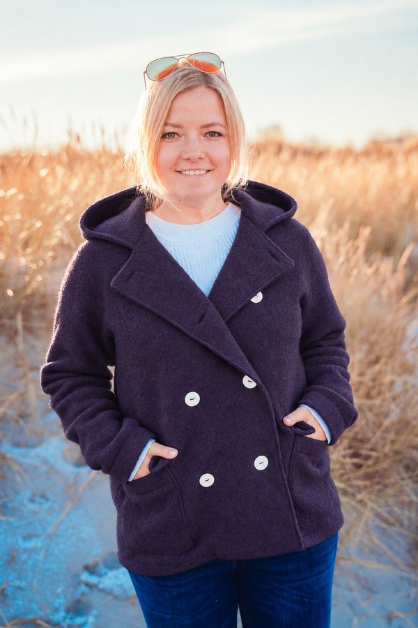 Jacke Genf in Walk Dunkellila