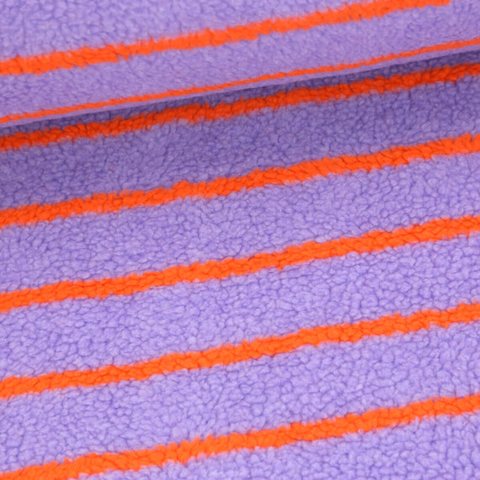 Teddy Streifen Flieder/Orange